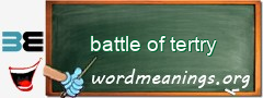 WordMeaning blackboard for battle of tertry